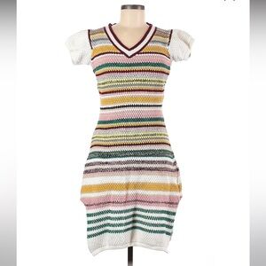 Striped Multicolor Knit Dress